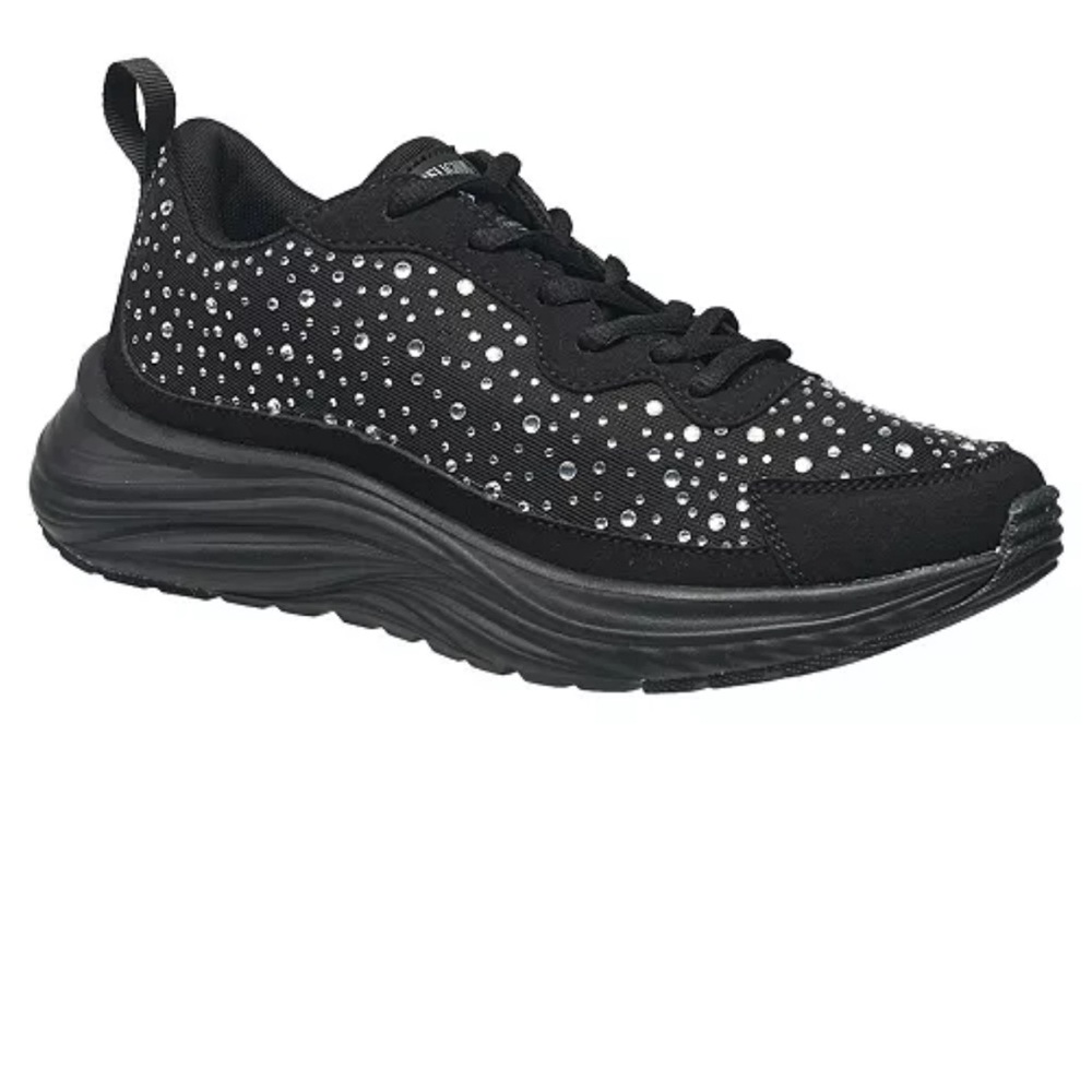 ❤️New True Religion Black Sneakers with Silver Rhinestones